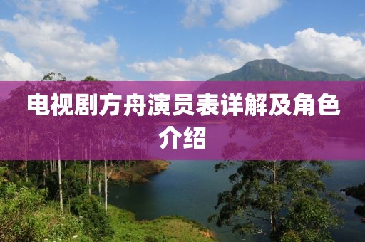 电视剧方舟演员表详解及角色介绍