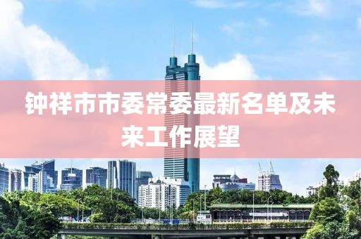 钟祥市市委常委最新名单及未来工作展望