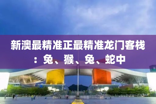 新澳最精准正最精准龙门客栈：兔、猴、兔、蛇中