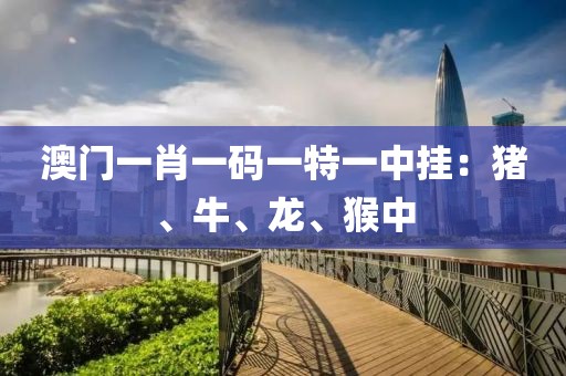 澳门一肖一码一特一中挂：猪、牛、龙、猴中