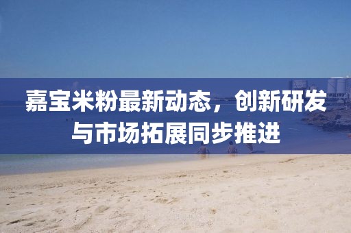 嘉宝米粉最新动态，创新研发与市场拓展同步推进