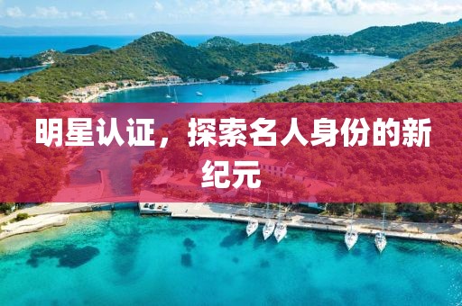 明星认证，探索名人身份的新纪元