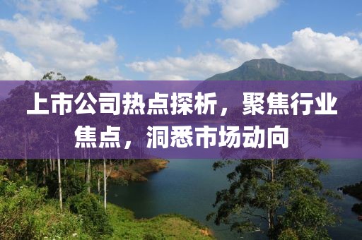上市公司热点探析，聚焦行业焦点，洞悉市场动向