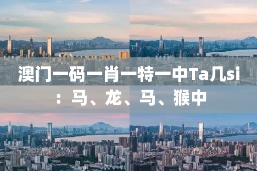 澳门一码一肖一特一中Ta几si：马、龙、马、猴中