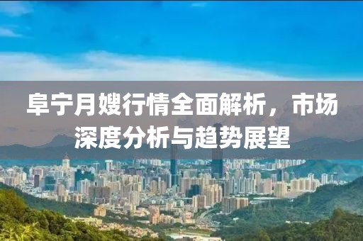 阜宁月嫂行情全面解析，市场深度分析与趋势展望