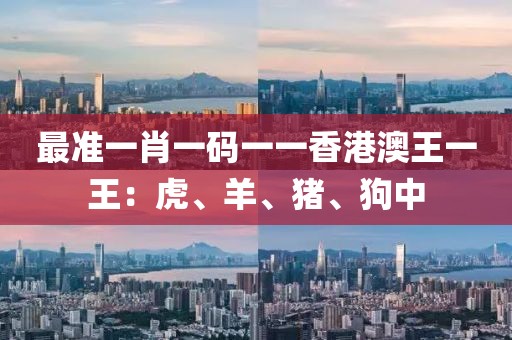 最准一肖一码一一香港澳王一王：虎、羊、猪、狗中