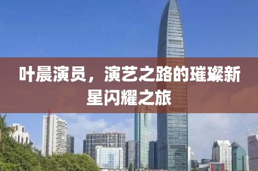 叶晨演员，演艺之路的璀璨新星闪耀之旅