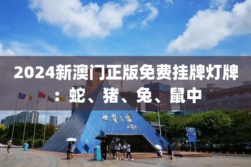 2024新澳门正版免费挂牌灯牌：蛇、猪、兔、鼠中