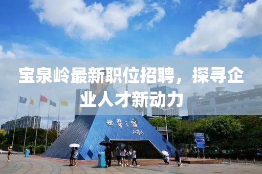 宝泉岭最新职位招聘，探寻企业人才新动力