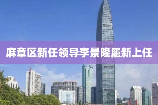 麻章区新任领导李景隆履新上任
