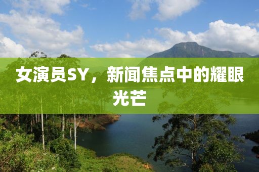 女演员SY，新闻焦点中的耀眼光芒