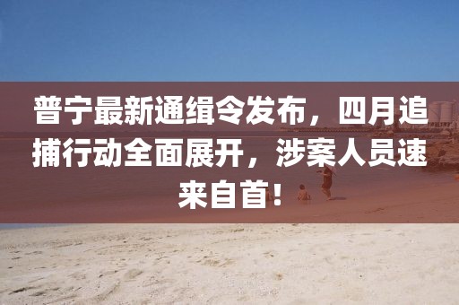 普宁最新通缉令发布，四月追捕行动全面展开，涉案人员速来自首！