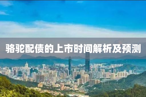 骆驼配债的上市时间解析及预测