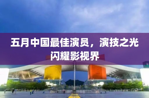 五月中国最佳演员，演技之光闪耀影视界