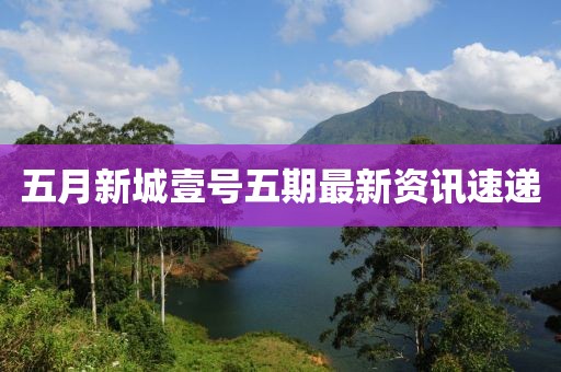 五月新城壹号五期最新资讯速递