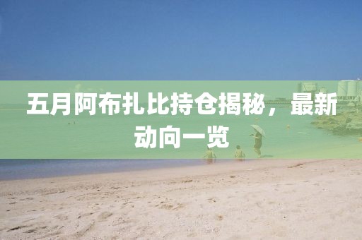 五月阿布扎比持仓揭秘，最新动向一览