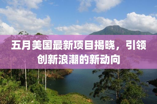 五月美国最新项目揭晓，引领创新浪潮的新动向