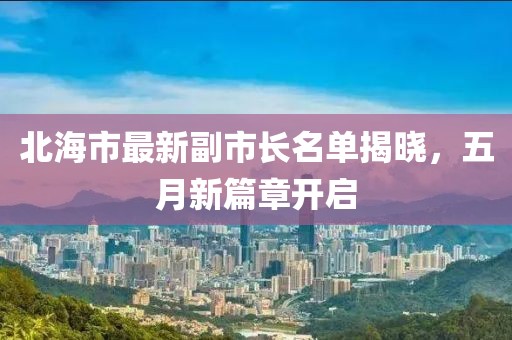 北海市最新副市长名单揭晓，五月新篇章开启