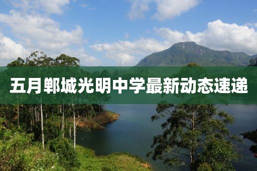 五月郸城光明中学最新动态速递