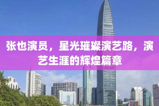 张也演员，星光璀璨演艺路，演艺生涯的辉煌篇章