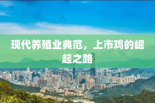 现代养殖业典范，上市鸡的崛起之路