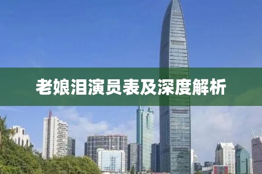 老娘泪演员表及深度解析