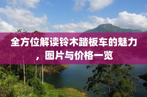 全方位解读铃木踏板车的魅力，图片与价格一览