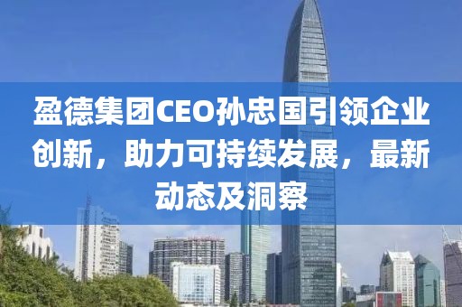 盈德集团CEO孙忠国引领企业创新，助力可持续发展，最新动态及洞察