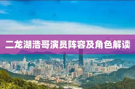 二龙湖浩哥演员阵容及角色解读