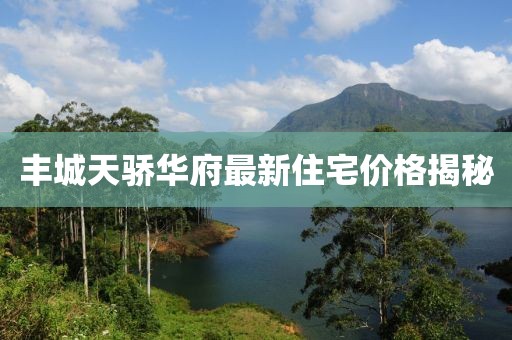 丰城天骄华府最新住宅价格揭秘