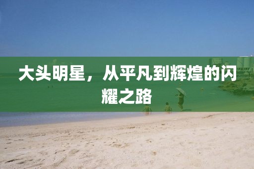 大头明星，从平凡到辉煌的闪耀之路