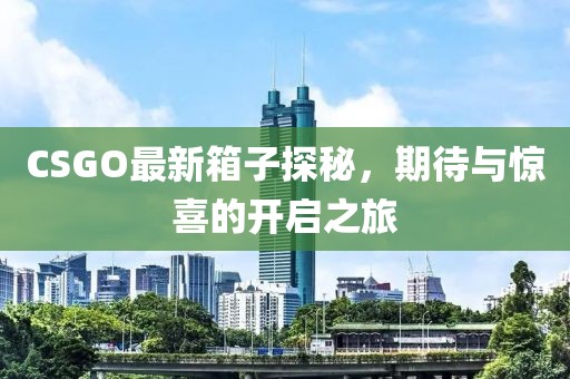 CSGO最新箱子探秘，期待与惊喜的开启之旅