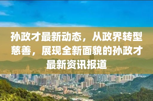 孙政才最新动态，从政界转型慈善，展现全新面貌的孙政才最新资讯报道