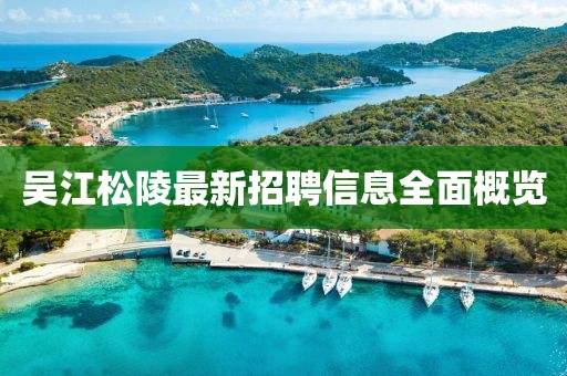 吴江松陵最新招聘信息全面概览