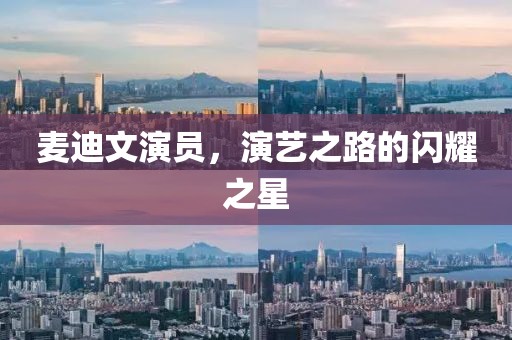 麦迪文演员，演艺之路的闪耀之星