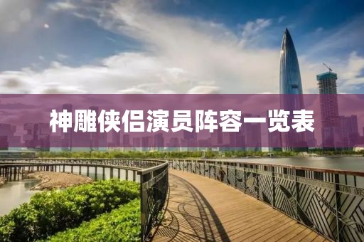 神雕侠侣演员阵容一览表