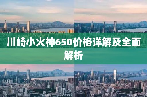 川崎小火神650价格详解及全面解析