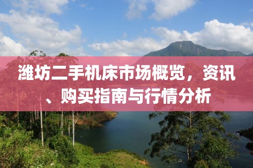 潍坊二手机床市场概览，资讯、购买指南与行情分析