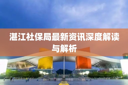 湛江社保局最新资讯深度解读与解析