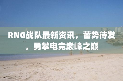 RNG战队最新资讯，蓄势待发，勇攀电竞巅峰之巅