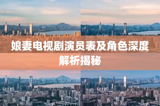 娘妻电视剧演员表及角色深度解析揭秘