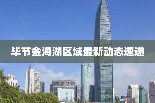 毕节金海湖区域最新动态速递