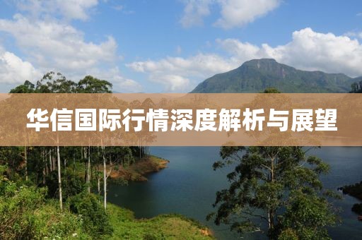 华信国际行情深度解析与展望