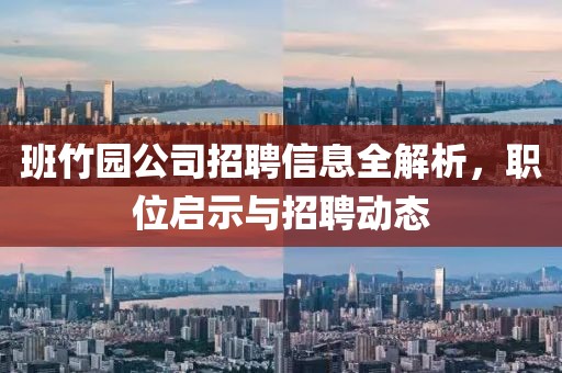 班竹园公司招聘信息全解析，职位启示与招聘动态