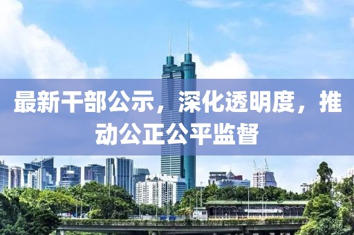 最新干部公示，深化透明度，推动公正公平监督