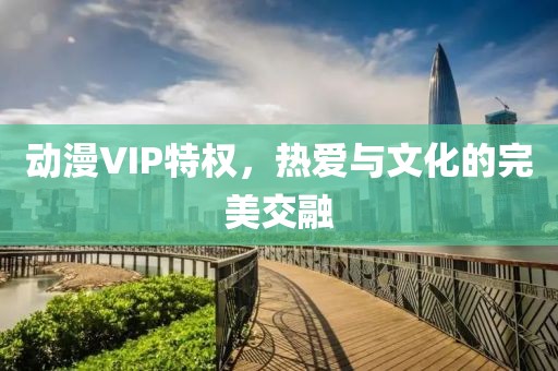 动漫VIP特权，热爱与文化的完美交融